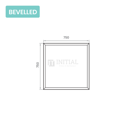 Wall Mounted 4mm Plain Bevelled Edge Mirror 750X750 ,