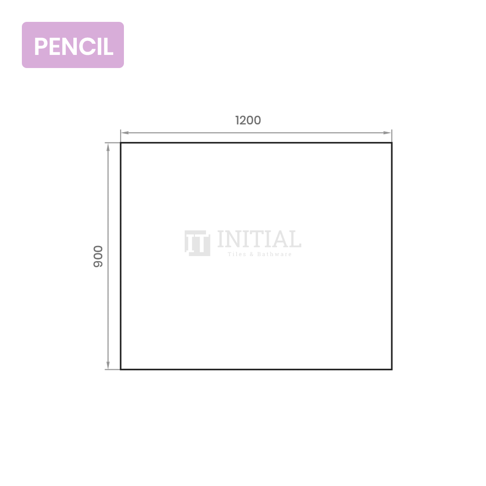 Wall Mounted 4mm Plain Pencil Edge Mirror 1200X900 ,