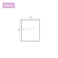 Wall Mounted 4mm Plain Pencil Edge Mirror 600X750 ,