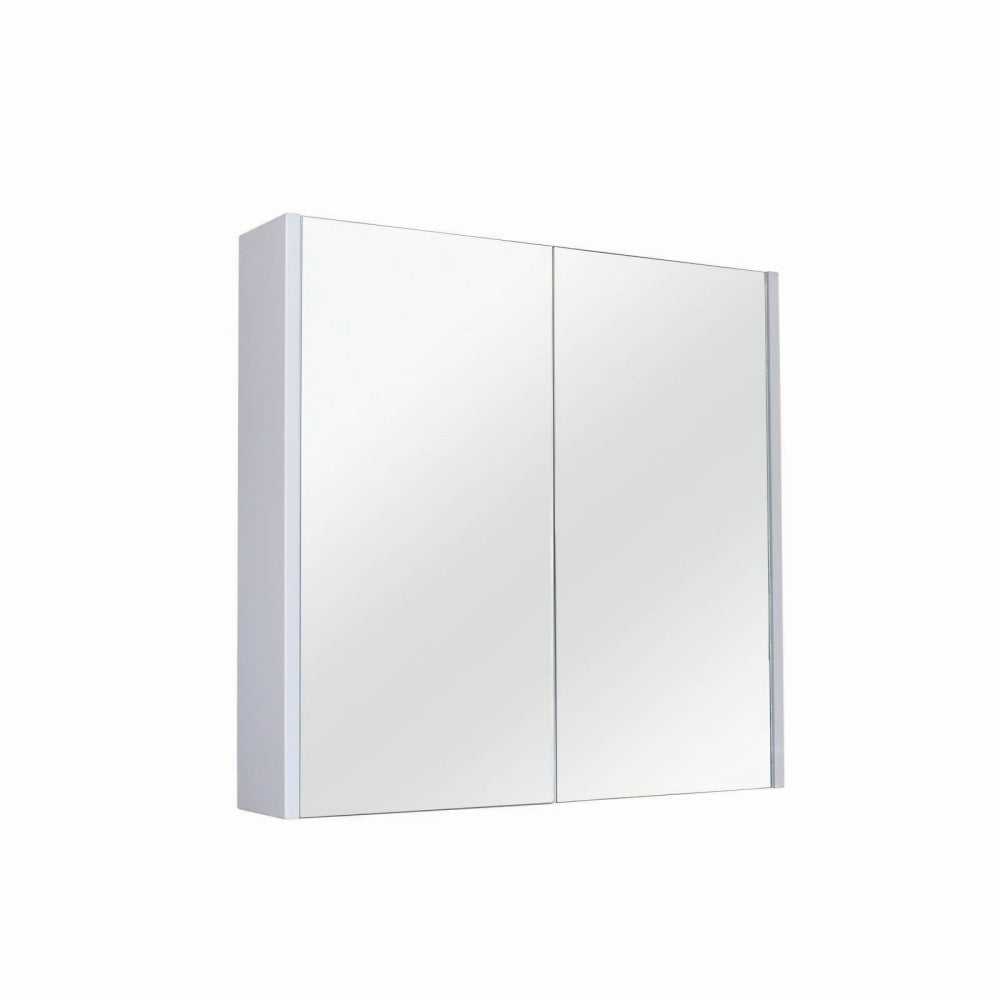 Qubix PVC Filmed Mirrors Shaving Cabinet with 2 Doors Matt White 600X150X720 ,