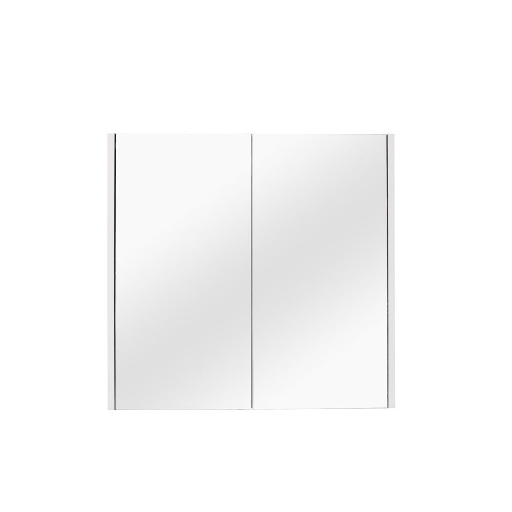 Qubix PVC Filmed Mirrors Shaving Cabinet with 2 Doors Matt White 750X150X720 ,