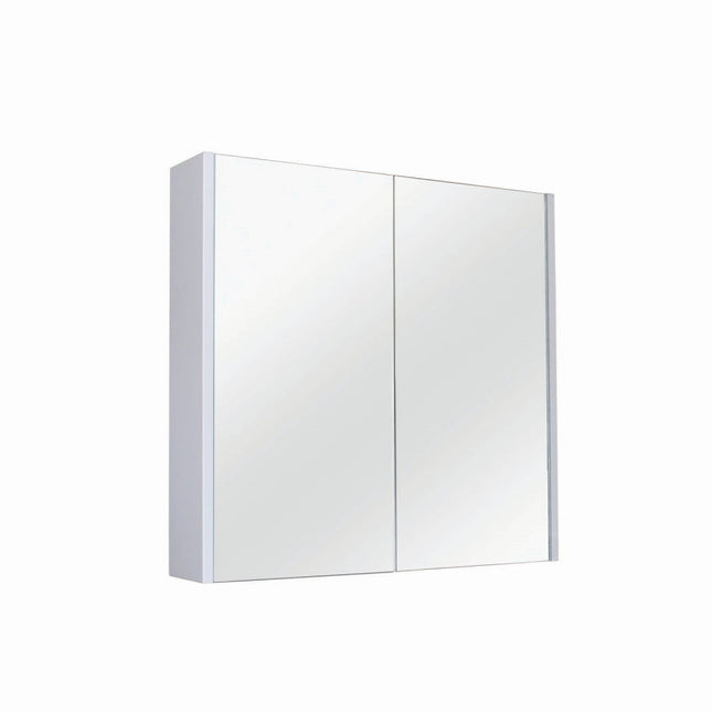 Qubix PVC Filmed Mirrors Shaving Cabinet with 2 Doors Matt White 900X150X720 ,