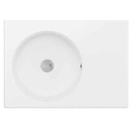 Fienza Reba Gloss White Left Bowl Wall Basin, No Tap Hole ,