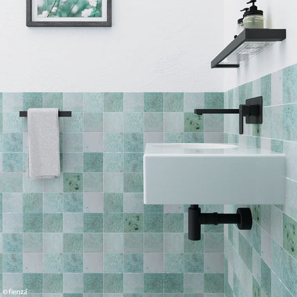 Fienza Reba Gloss White Left Bowl Wall Basin, No Tap Hole ,