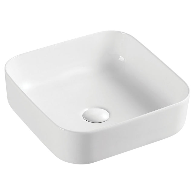 Fienza Petra Gloss White Above Counter Basin, No Tap Hole ,