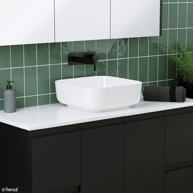 Fienza Petra Gloss White Above Counter Basin, No Tap Hole ,