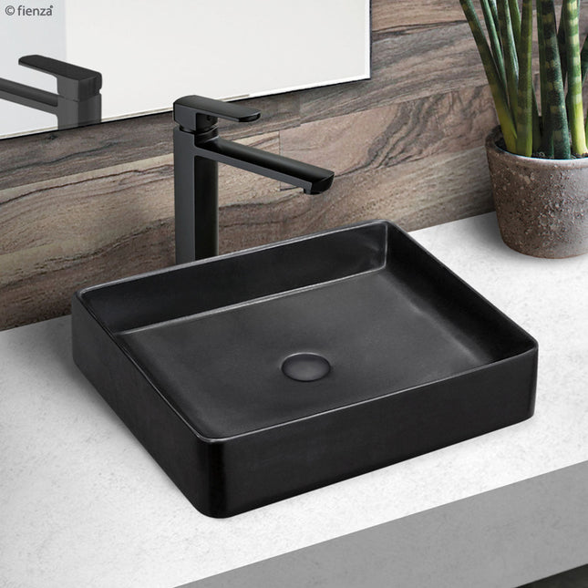 Fienza Luciana Matte Black Above Counter Basin ,