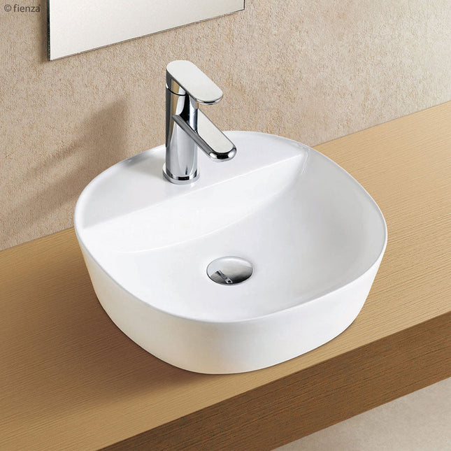 Fienza Chica Gloss White Above Counter Basin, 405mm ,