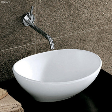 Fienza Paola Gloss White Above Counter Basin, 410mm ,