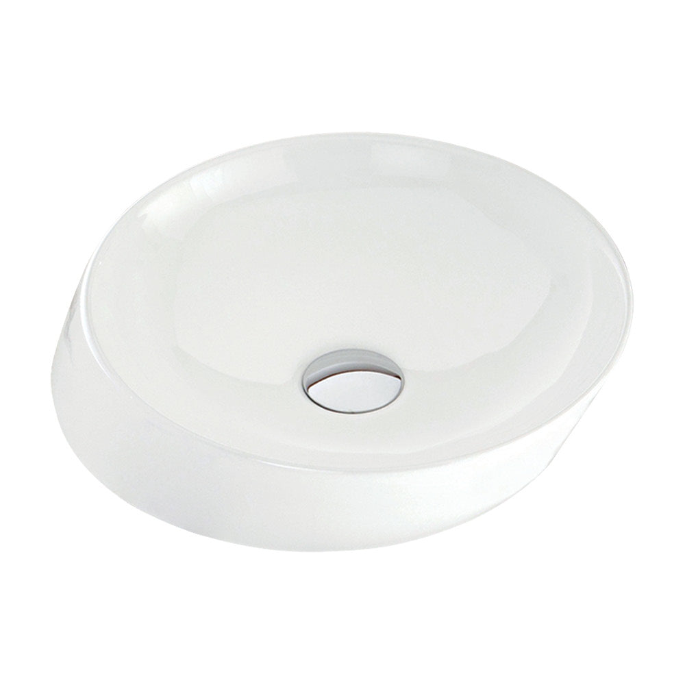 Fienza Alix Gloss White Ceramic Above Counter Basin, Circular ,