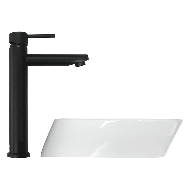 Fienza Alix Gloss White Ceramic Above Counter Basin, Circular ,