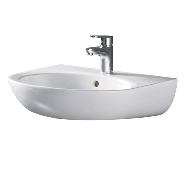 Fienza Stella Care Ceramic Gloss White Wall Basin, No Shround ,