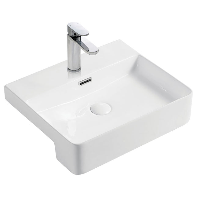 Fienza Petra Gloss White Semi Recessed Basin ,