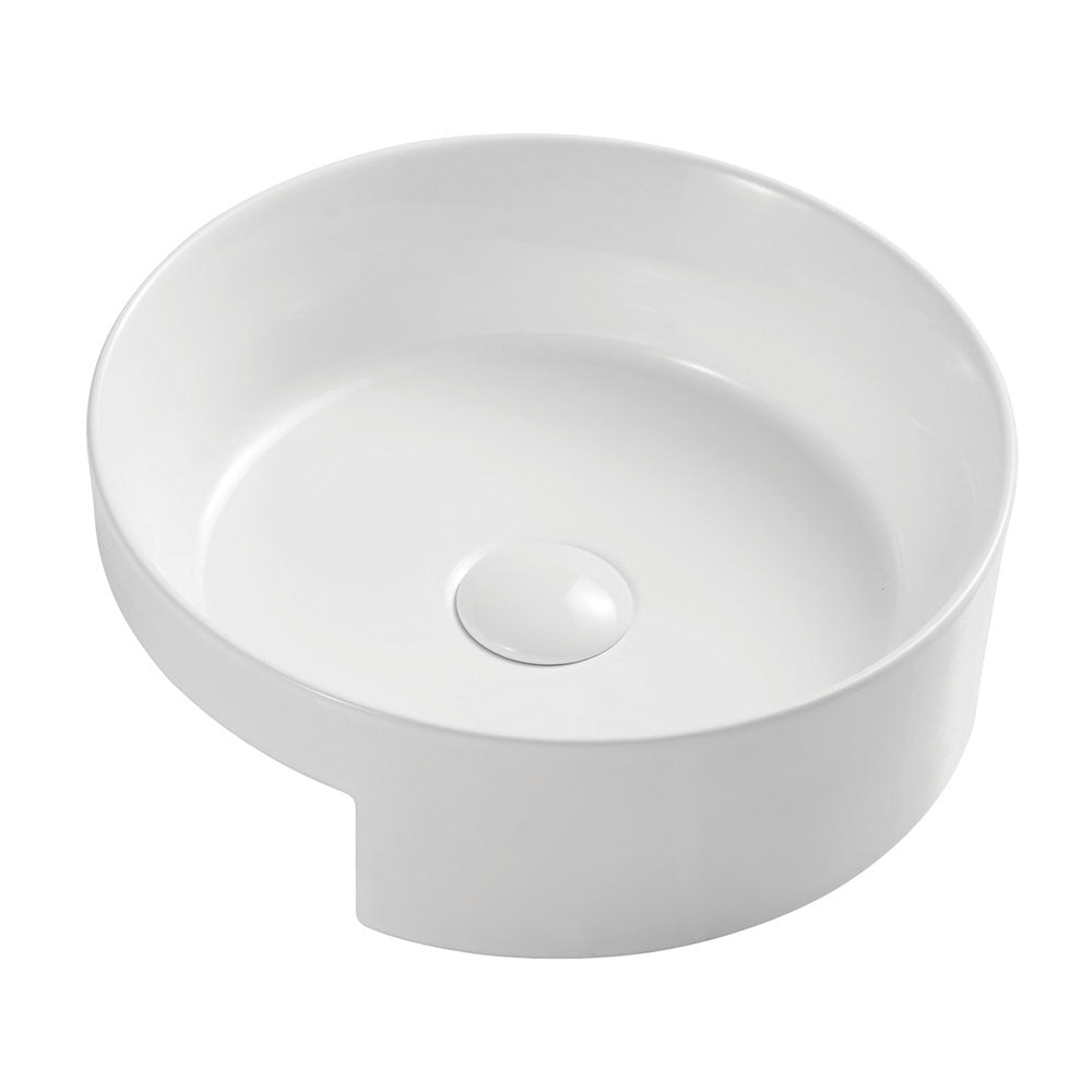 Fienza Reba Gloss White Semi Recessed Basin, No Tap Hole ,