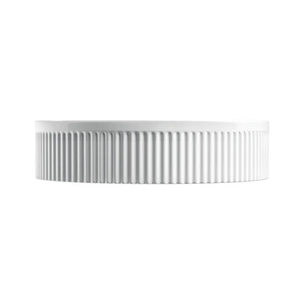 Fienza Eleanor Gloss White Above Counter Basin, Fluted Design, Round ,
