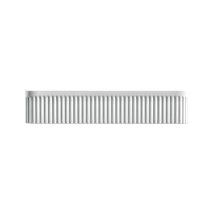 Fienza Eleanor Gloss White Above Counter Basin, Fluted Design, Ractangle ,