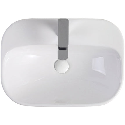 Fienza Parisa Gloss White Semi Inset Basin, 1 Tap Hole ,
