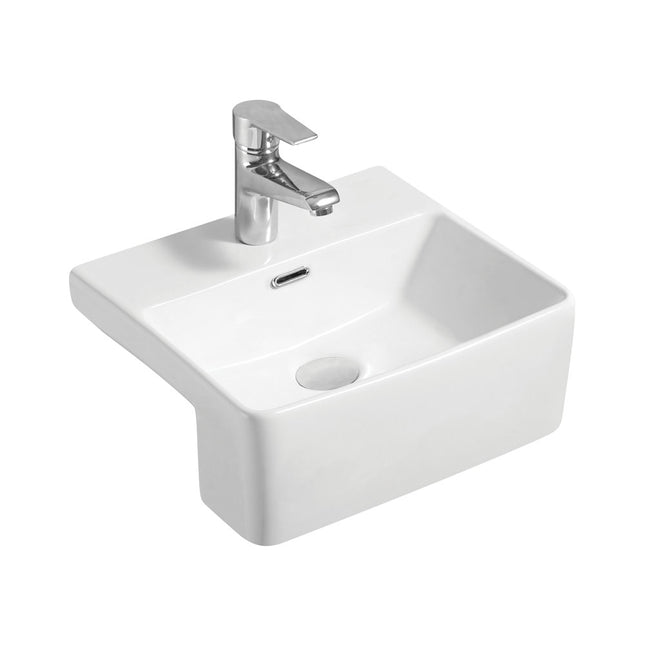 Fienza Petra Gloss White Mini Semi Recessed Basin ,