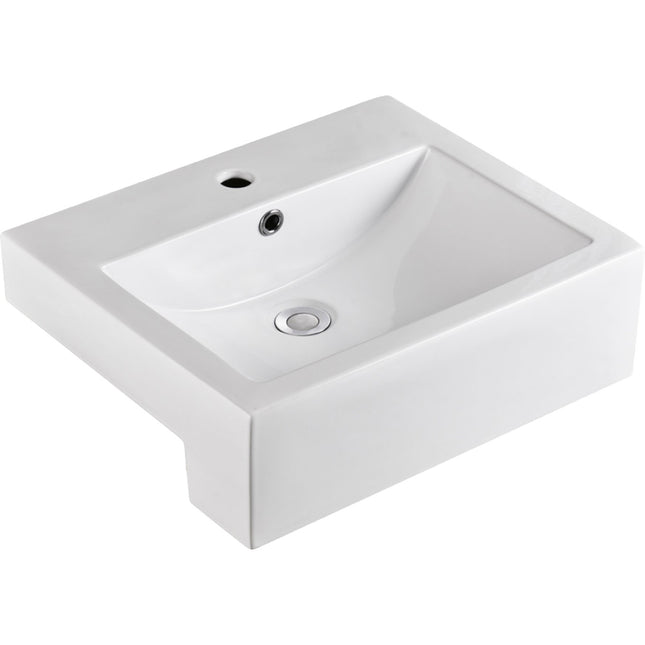 Fienza Belinda Gloss White Semi Recessed Basin ,