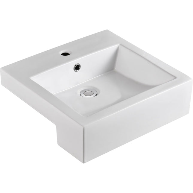 Fienza Jacinta Gloss White Semi Recessed Basin ,