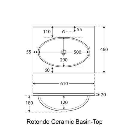 Fienza Edge Scandi Oak 600 Cabinet on Kickboard, Solid Doors, Bevelled Edge ,
