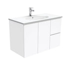 With Moulded Basin-Top - Rotondo Ceramic / Right Hand Drawer