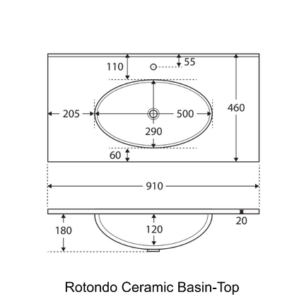 Fienza Edge Industrial 900 Cabinet on Kickboard, Solid Doors, Bevelled Edge ,