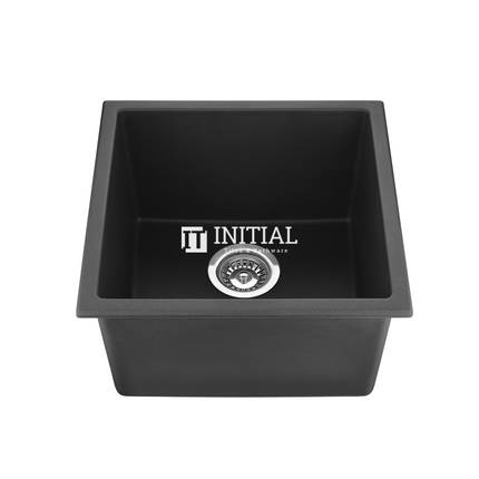 Granite Quartz Stone Top/Undermount Kitchen Sink Single Bowl 381x457x220 Matt Black ,