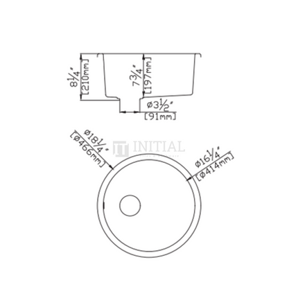 Granite Quartz Stone Top/Undermount Kitchen Sink Single Bowl with Overflow 466x466x210 Matt Black ,