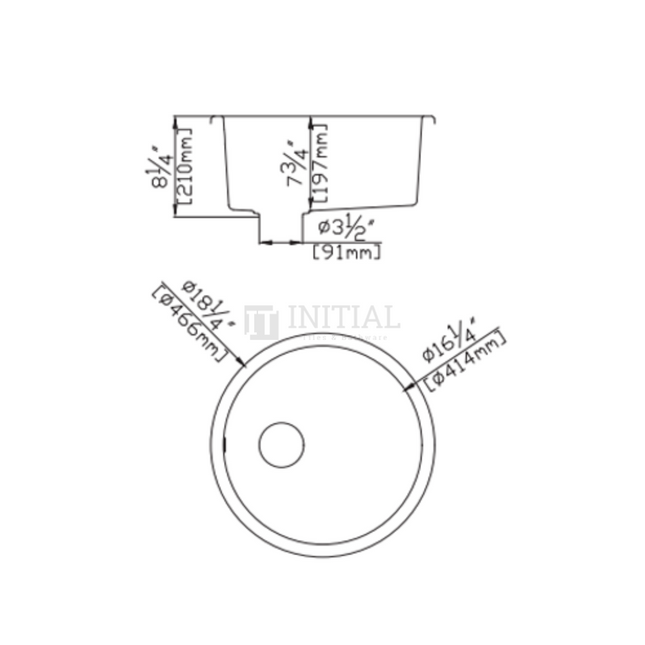 Granite Quartz Stone Top/Undermount Kitchen Sink Single Bowl with Overflow 466x466x210 Matt Black ,