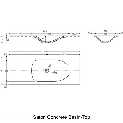 Fienza Amato Scandi Oak 1200 Wall Hung Cabinet, Solid Drawers, Bevelled Edge ,
