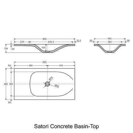 Fienza Amato Scandi Oak 900 Cabinet on Kickboard, Solid Panels, Bevelled Edge ,