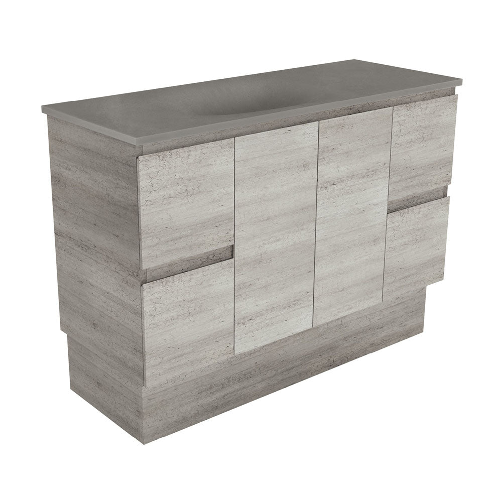 Fienza Edge Industrial 1200 on Kickboard, Solid Doors, Bevelle