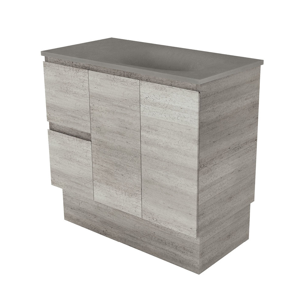 Fienza Edge Industrial 900 on Kickboard, Solid Doors, Bevelled