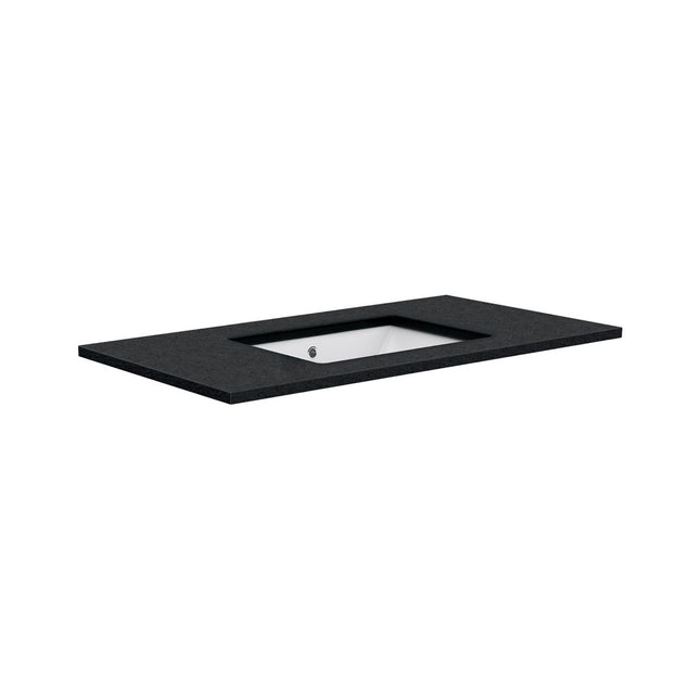 Fienza Sarah Black Sparkle Undermount Basin Top, 900mm, No Tap Hole ,