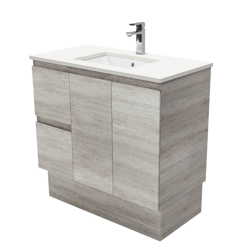 Fienza Edge Industrial 900 on Kickboard, Solid Doors, Bevelled