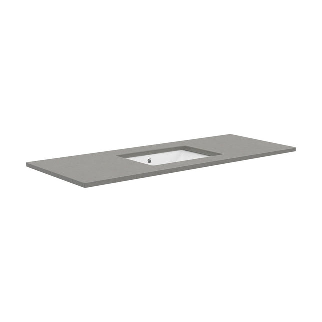 Fienza Sarah Dove Grey Undermount Basin Top, 1200mm, No Tap Hole ,