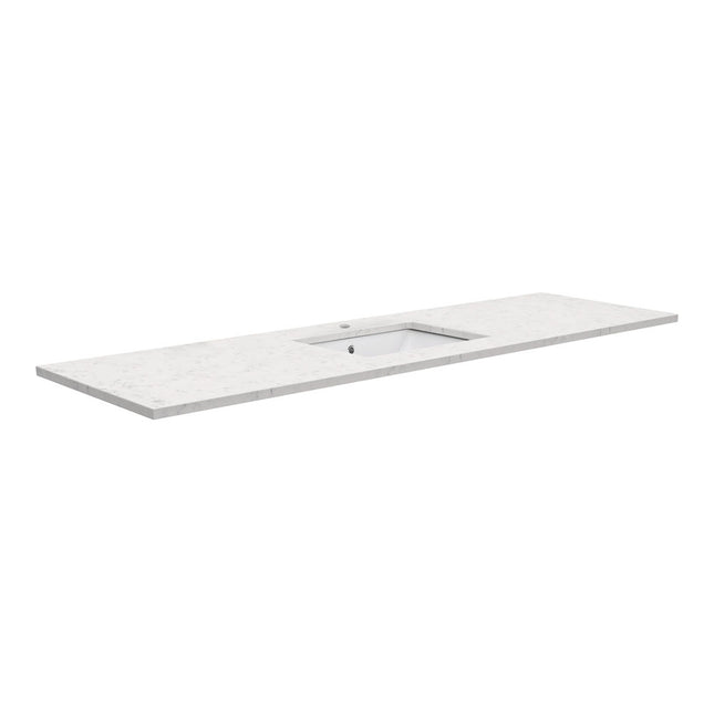 Fienza Sarah Bianco Marble Undermount Basin Top, 1500mm, Single Bowl, 1 Tap Hole ,