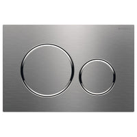 Fienza Geberit Sigma 20 Round Button Flush Plate, 6 Colours , Brushed Stainless Steel