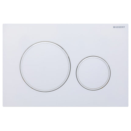 Fienza Geberit Sigma 20 Round Button Flush Plate, 6 Colours , Matte White