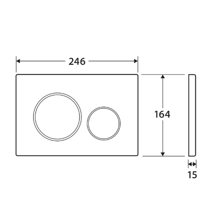 Fienza Geberit Sigma 20 Round Button Flush Plate, 6 Colours ,