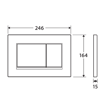 Fienza Geberit Sigma 30 Rectangular Button Flush Plate, 3 Colours ,