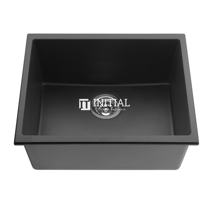 Granite Quartz Stone Top/Undermount Kitchen Sink 543x457x250 Matt Black ,