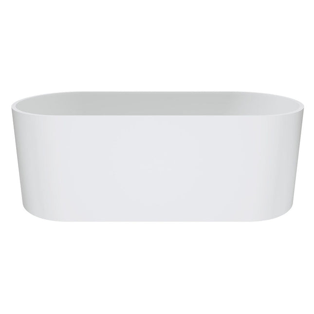 Fienza Encanto 1700 Freestanding Resin Stone Bathtub, Matte White, Oval ,