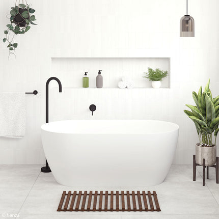Fienza Kaya 1700 Lightweight Resin Stone Bathtub, Matte White ,
