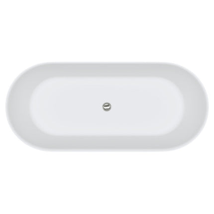 Fienza Kaya 1700 Lightweight Resin Stone Bathtub, Matte White ,