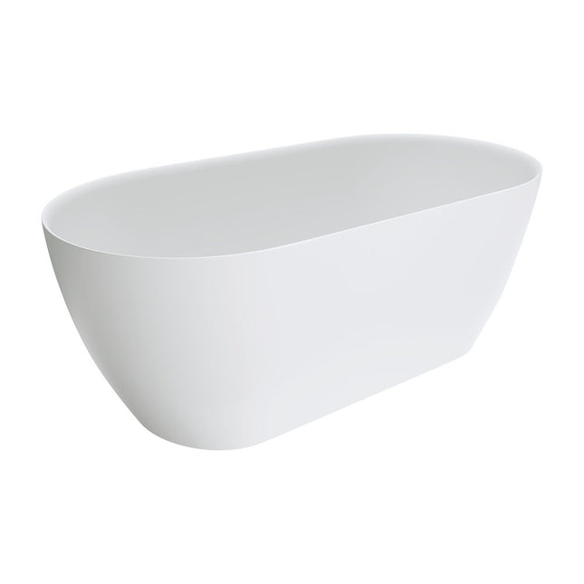 Fienza Kaya 1500 Lightweight Resin Stone Bathtub, Matte White ,