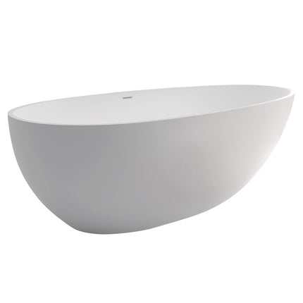 Fienza Bahama 1500 Freestanding Stone Bathtub, Matte White ,