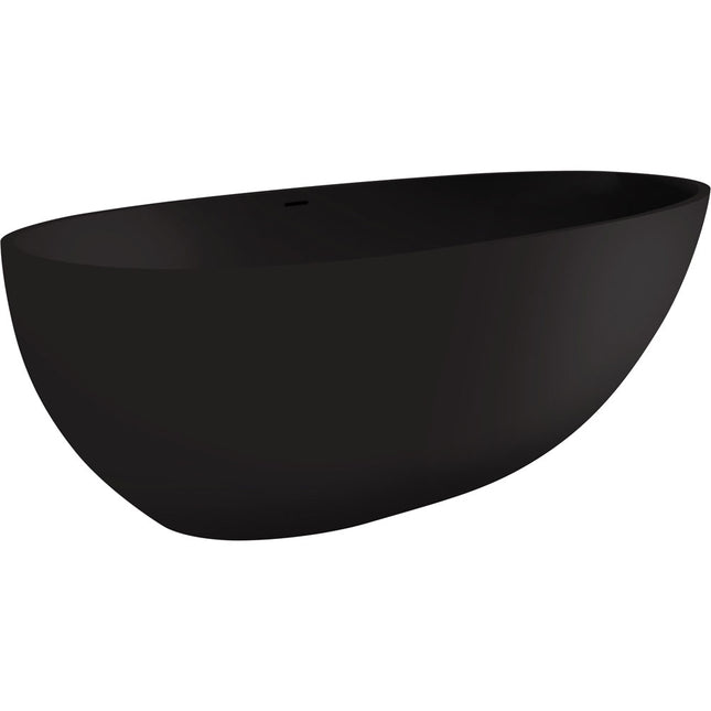 Fienza Bahama 1700 Freestanding Solid Surface Bathtub, Matte Black ,