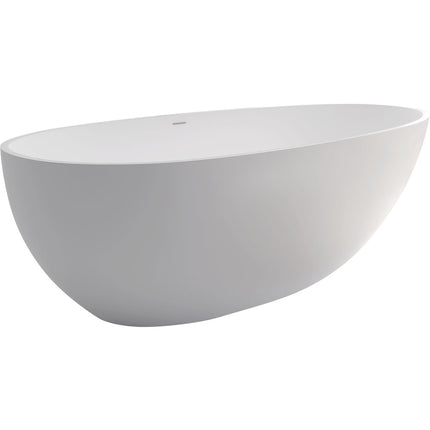 Fienza Bahama 1685 Freestanding Stone Bathtub, Matte White ,
